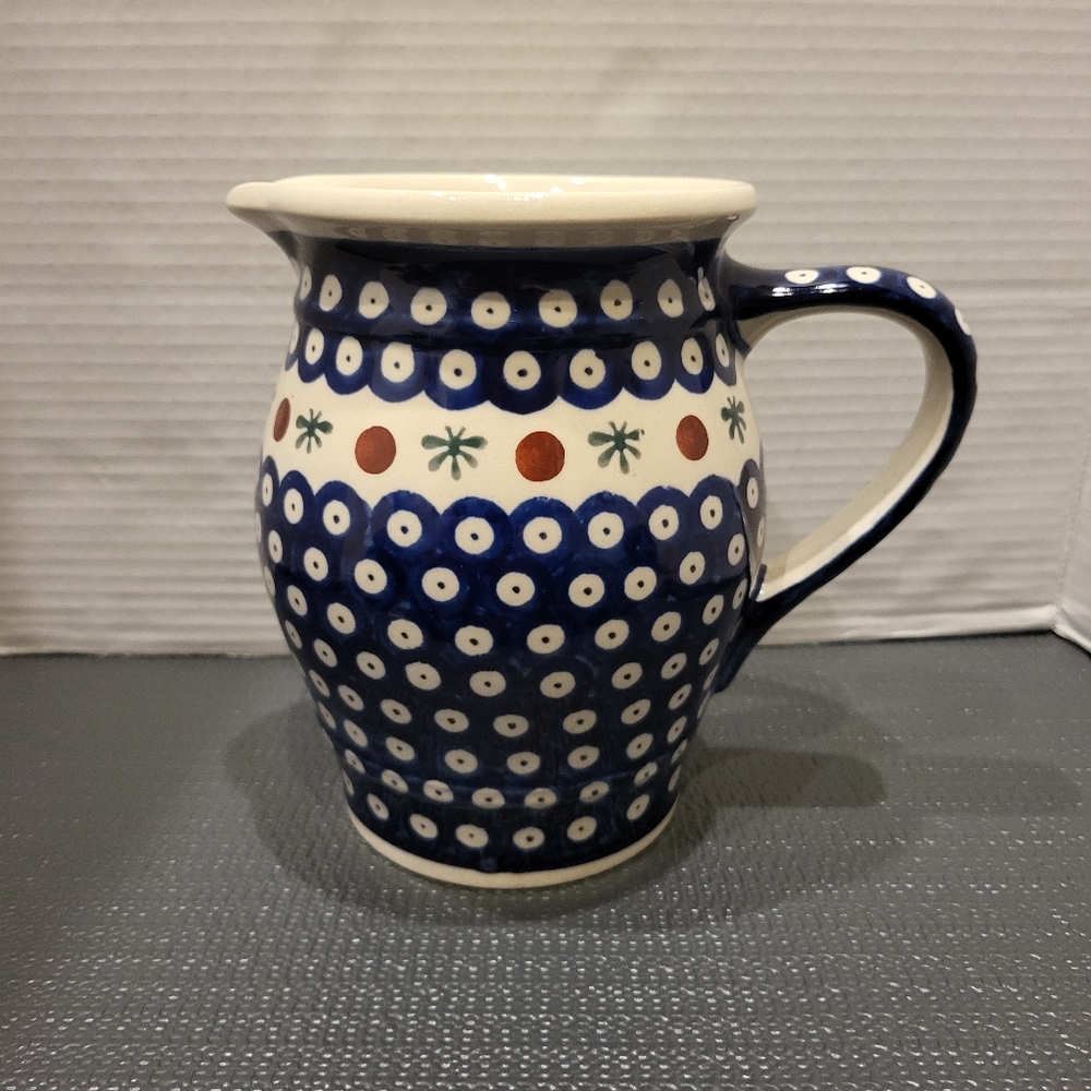 Boleslawiec Handmade Poland Pitcher.